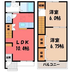 川島駅 徒歩10分 1-2階の物件間取画像